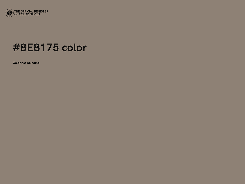 #8E8175 color image