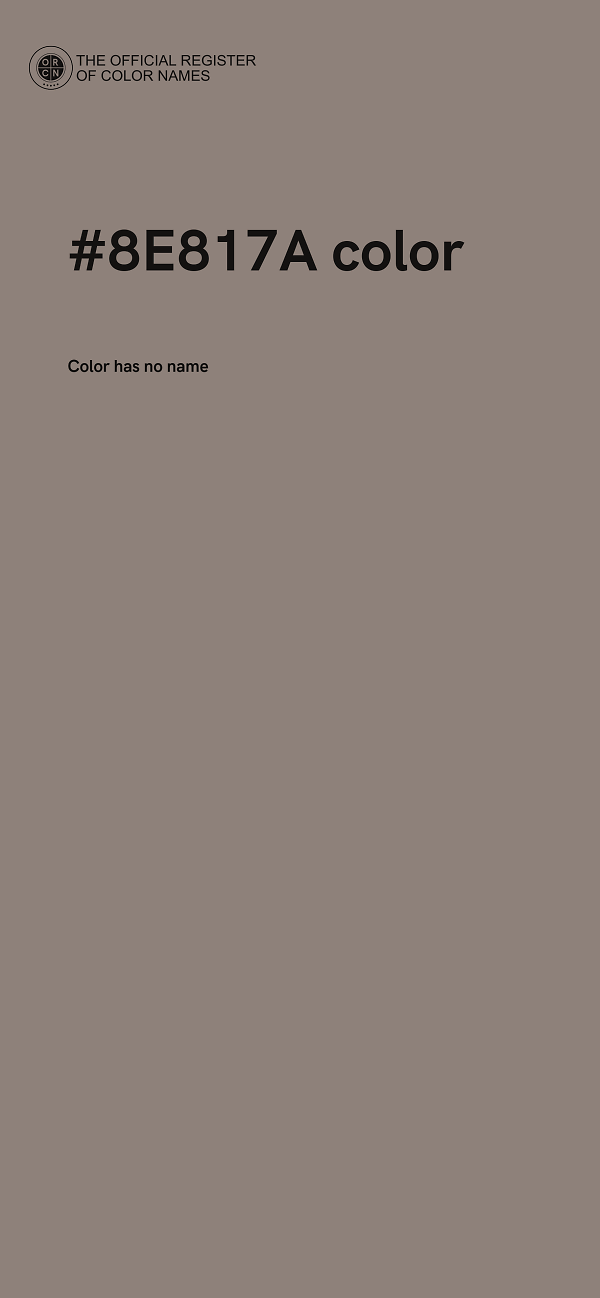 #8E817A color image