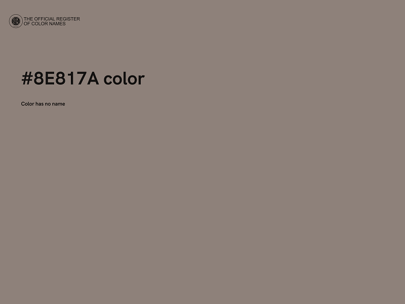 #8E817A color image