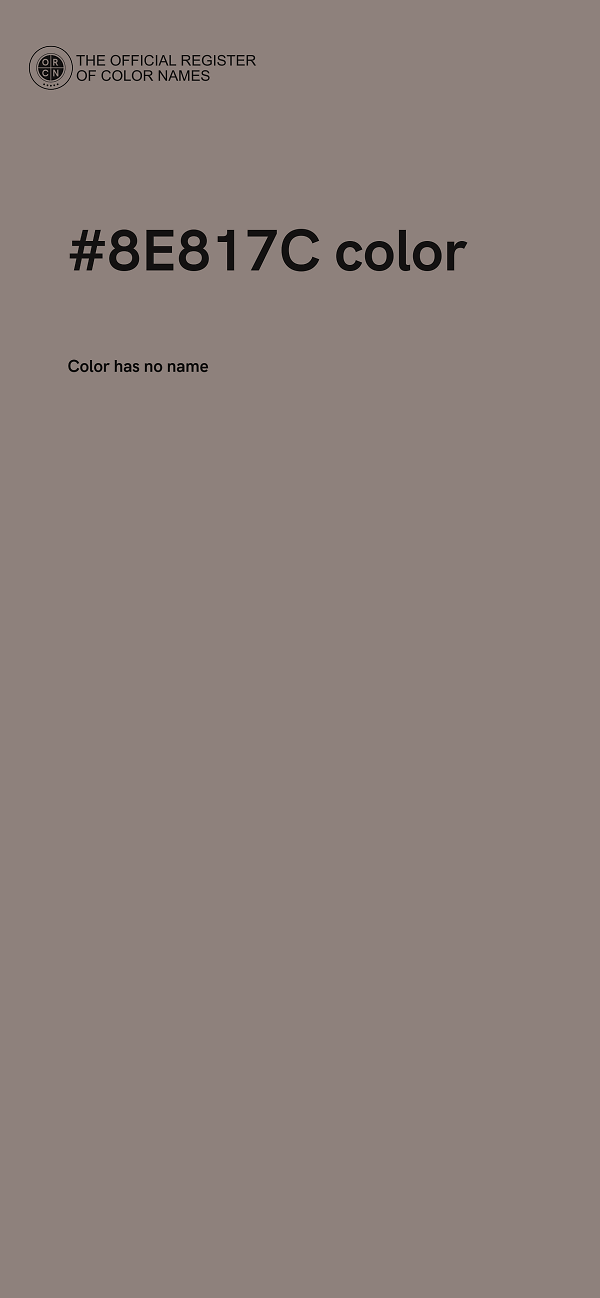 #8E817C color image