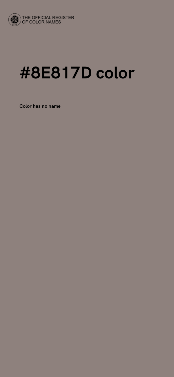 #8E817D color image