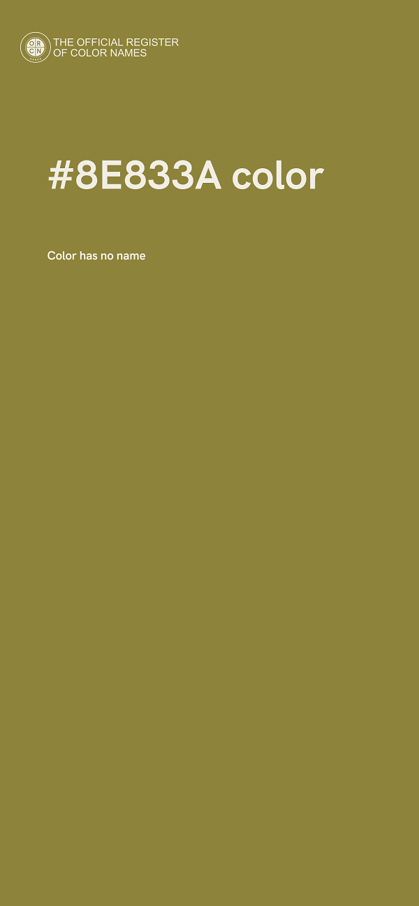 #8E833A color image