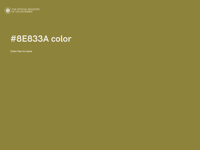 #8E833A color image