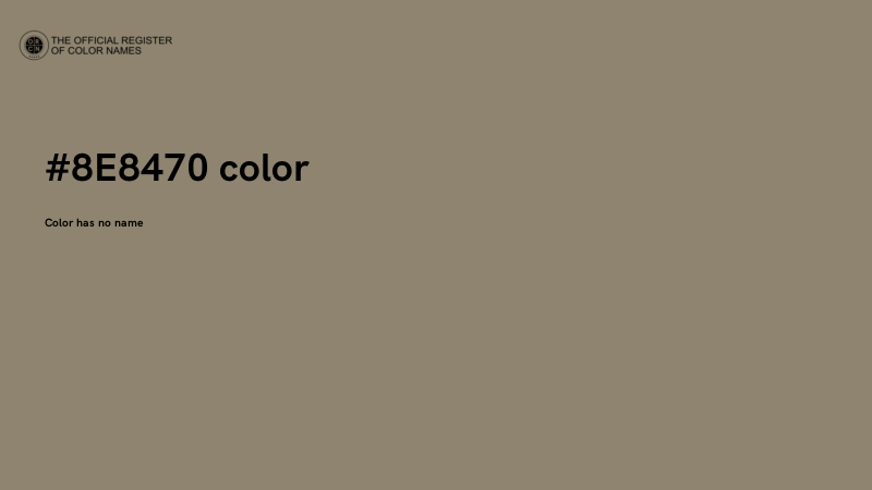 #8E8470 color image