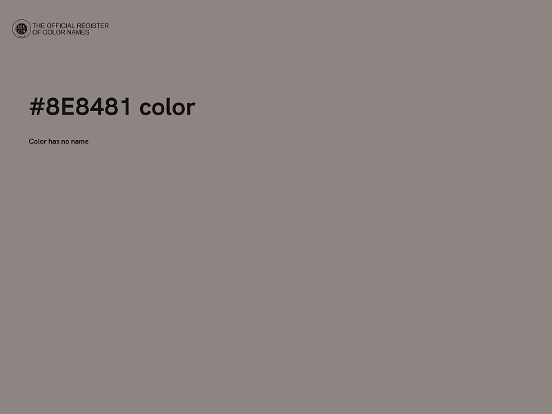 #8E8481 color image