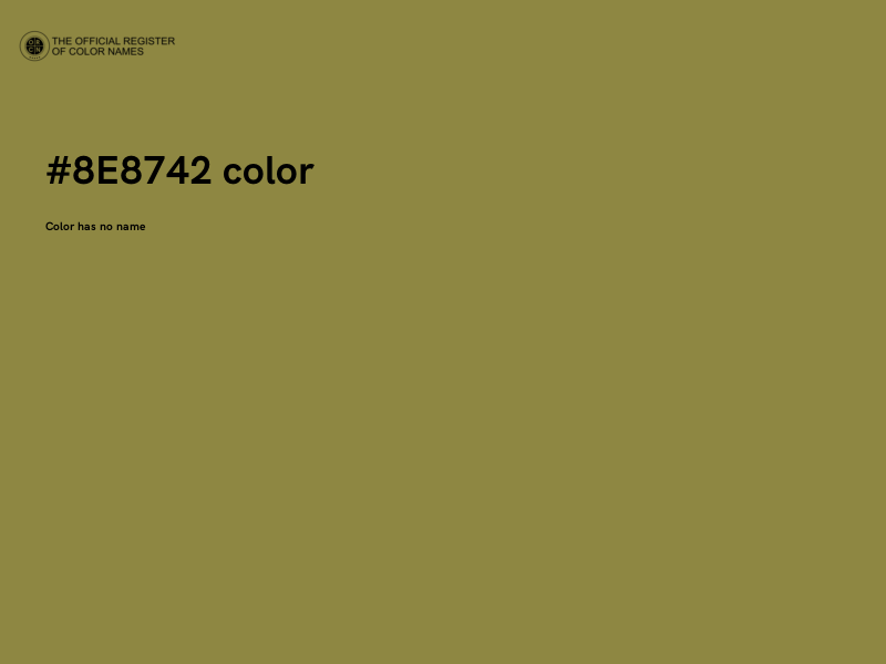#8E8742 color image