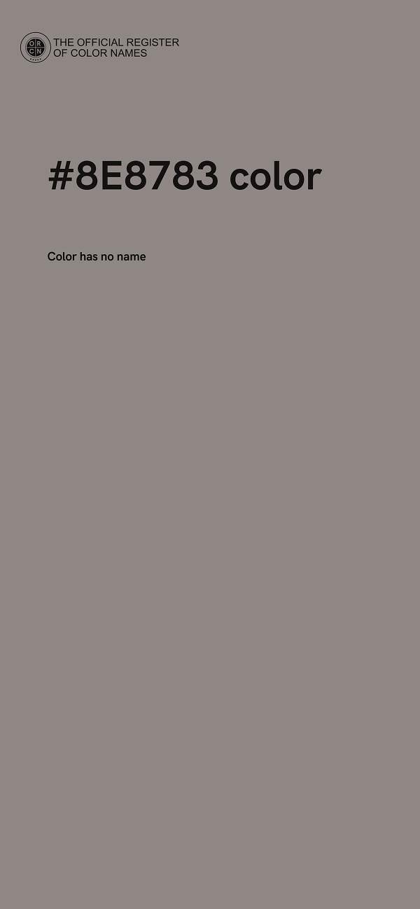 #8E8783 color image