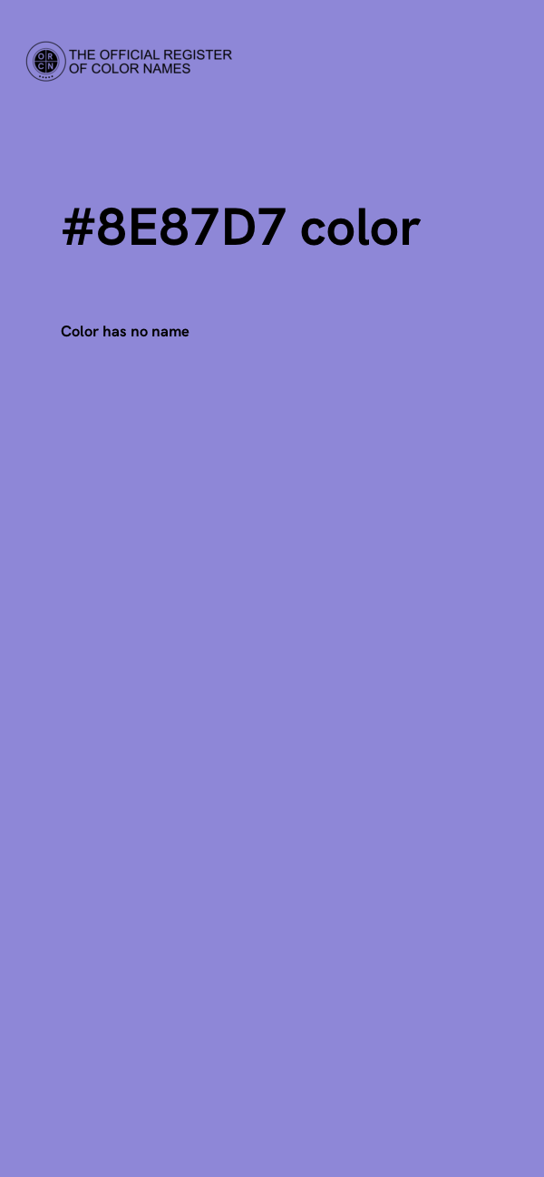 #8E87D7 color image