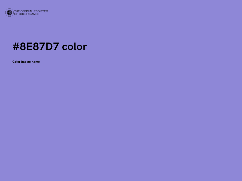 #8E87D7 color image