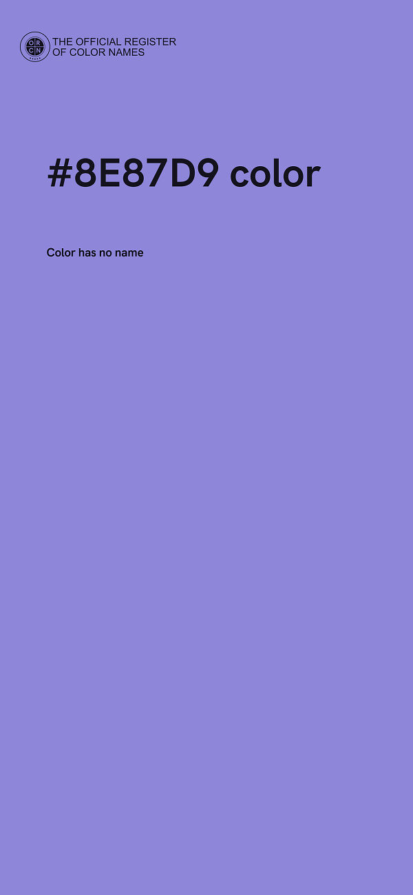 #8E87D9 color image