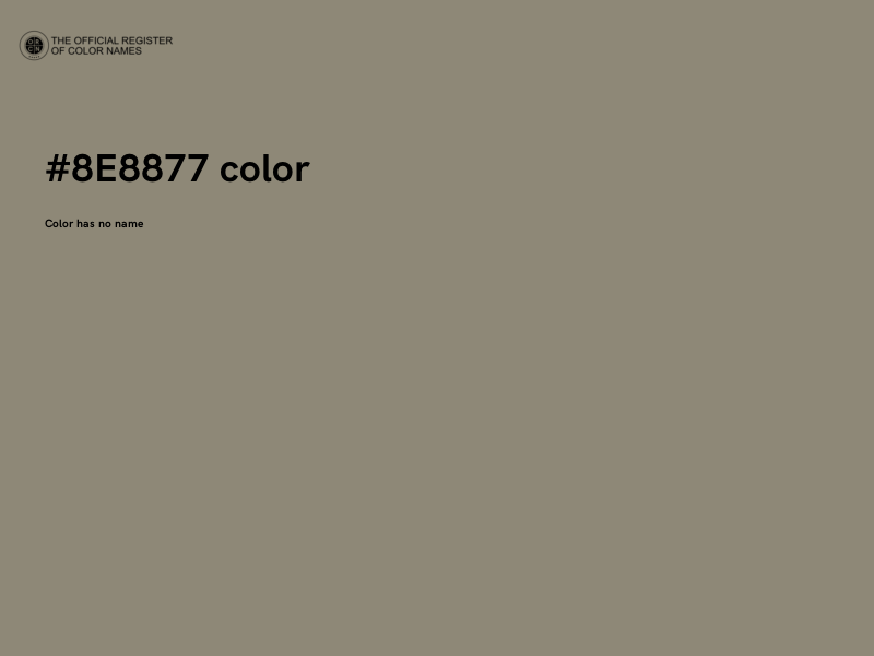 #8E8877 color image