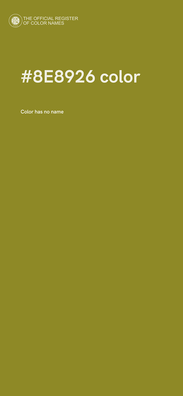 #8E8926 color image
