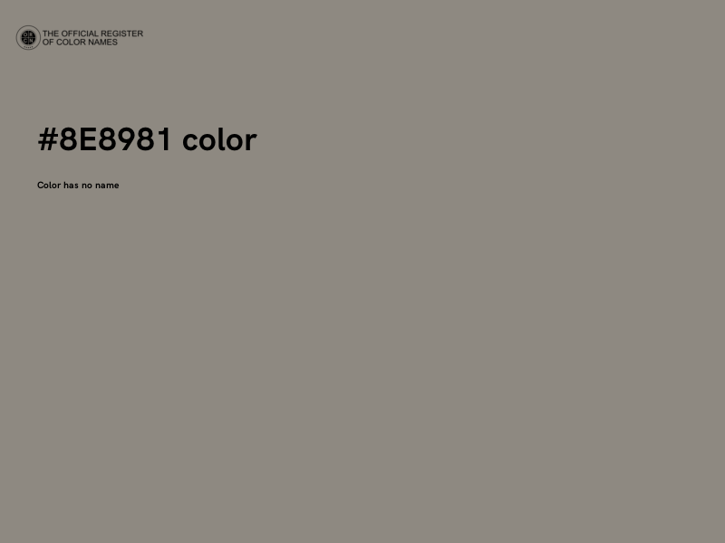 #8E8981 color image