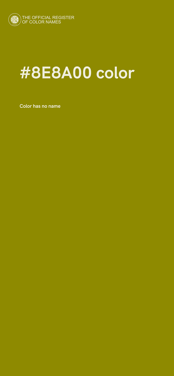 #8E8A00 color image