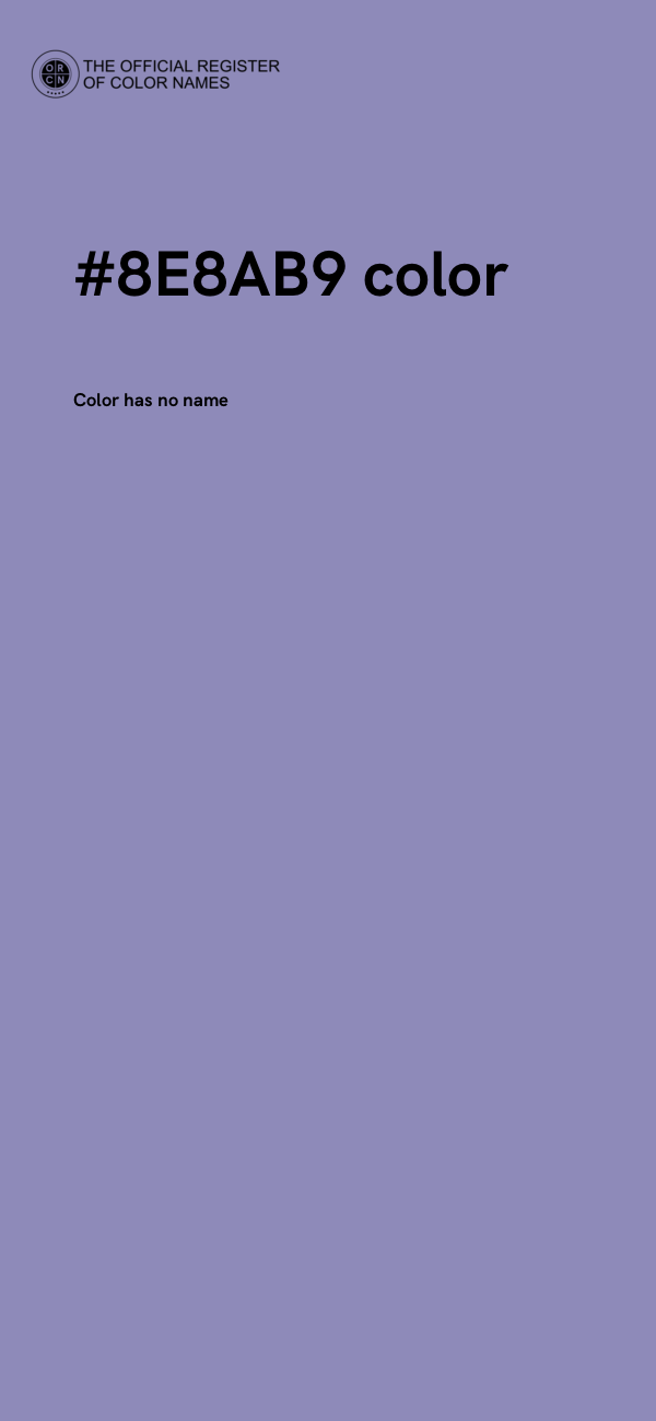 #8E8AB9 color image