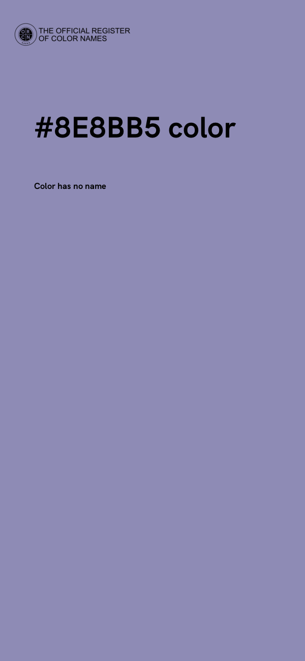 #8E8BB5 color image