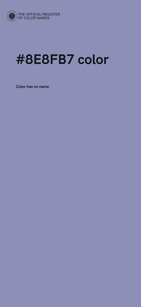 #8E8FB7 color image