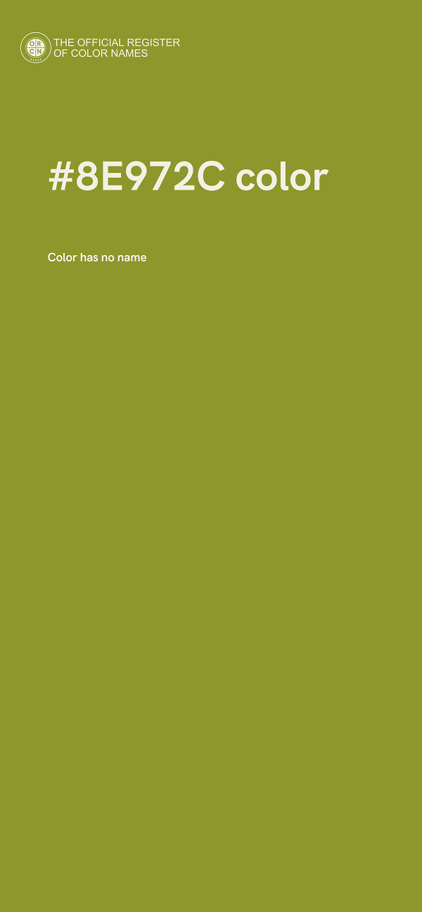 #8E972C color image