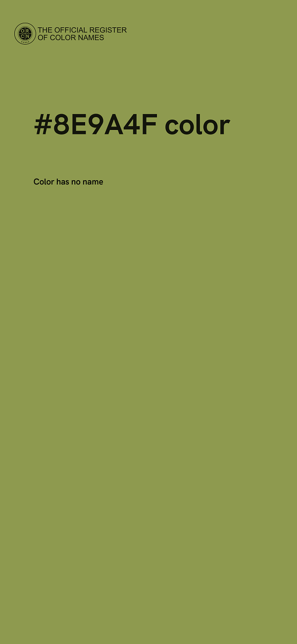 #8E9A4F color image