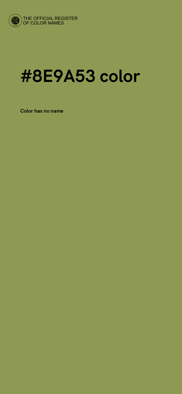 #8E9A53 color image