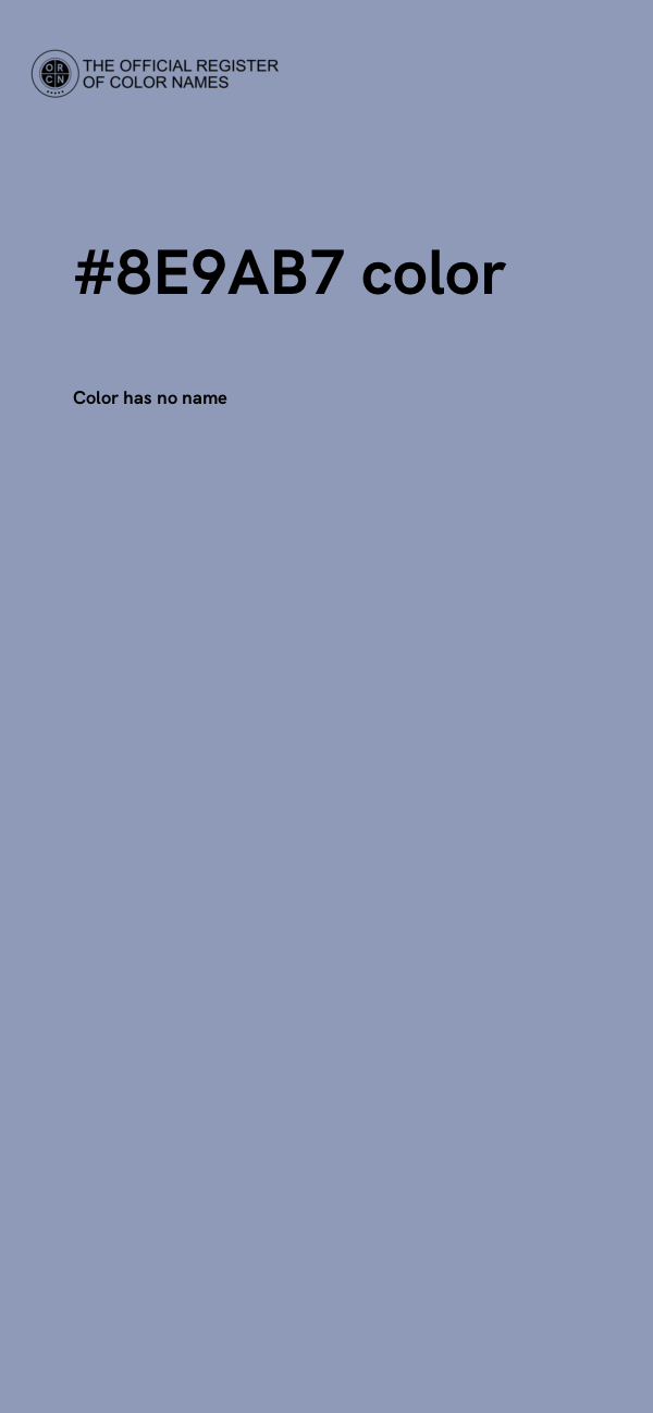#8E9AB7 color image