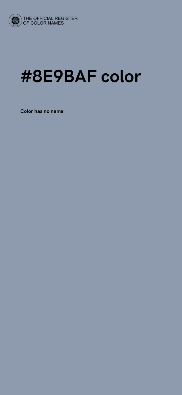 #8E9BAF color image