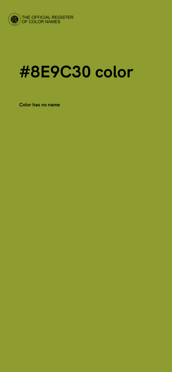 #8E9C30 color image