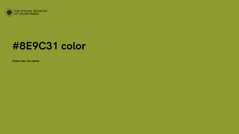 #8E9C31 color image