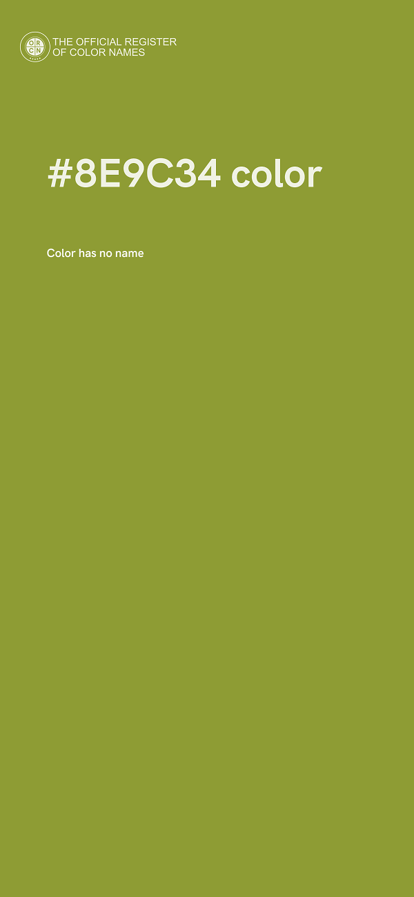 #8E9C34 color image