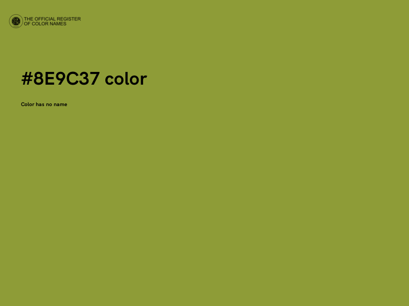 #8E9C37 color image