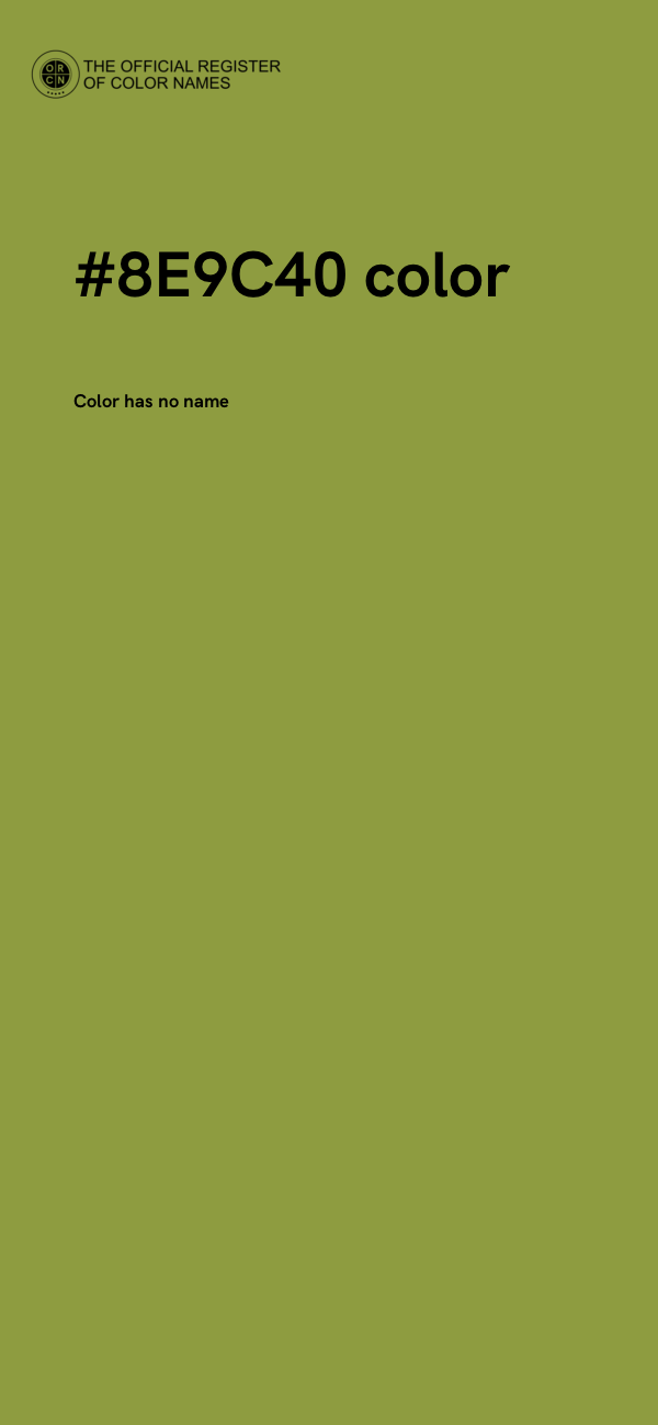 #8E9C40 color image