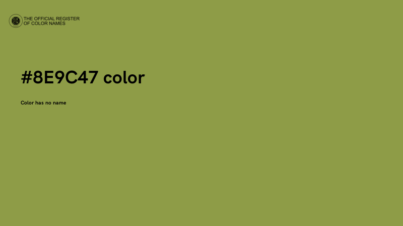 #8E9C47 color image