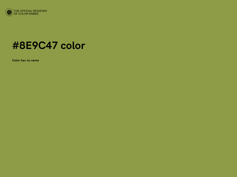 #8E9C47 color image