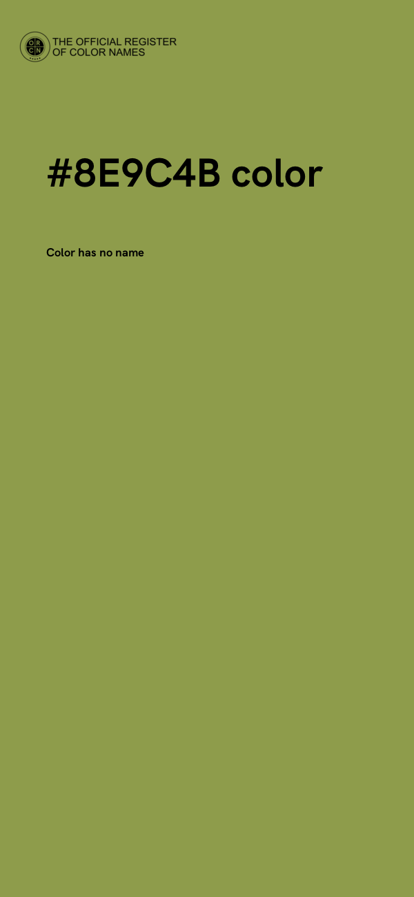 #8E9C4B color image