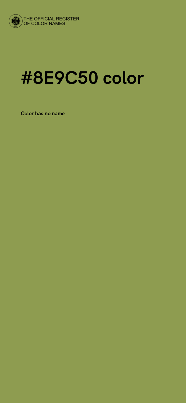 #8E9C50 color image