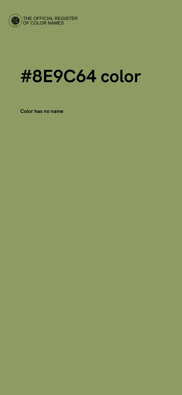#8E9C64 color image