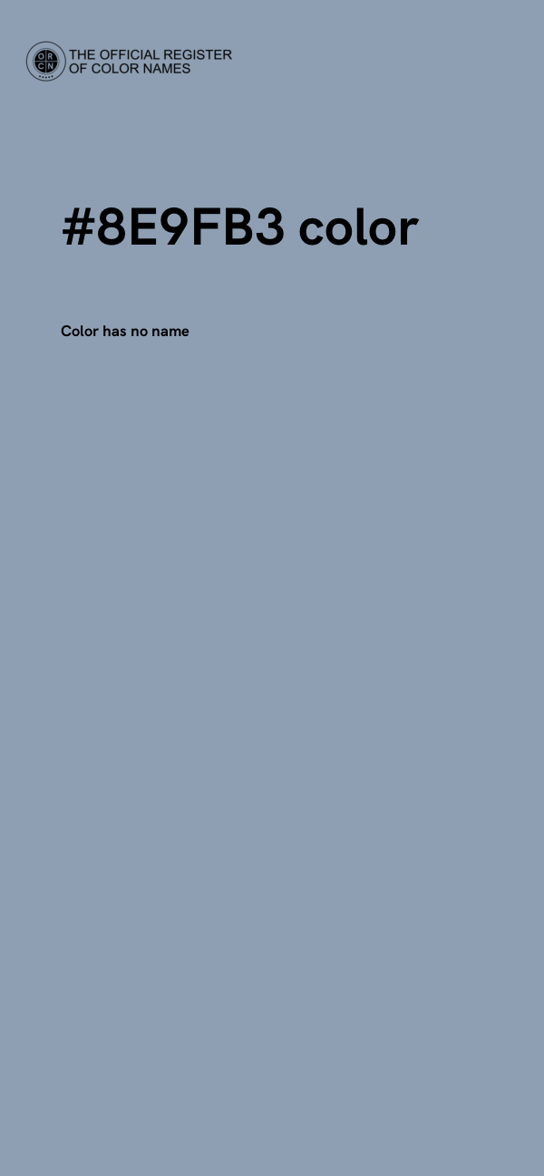 #8E9FB3 color image