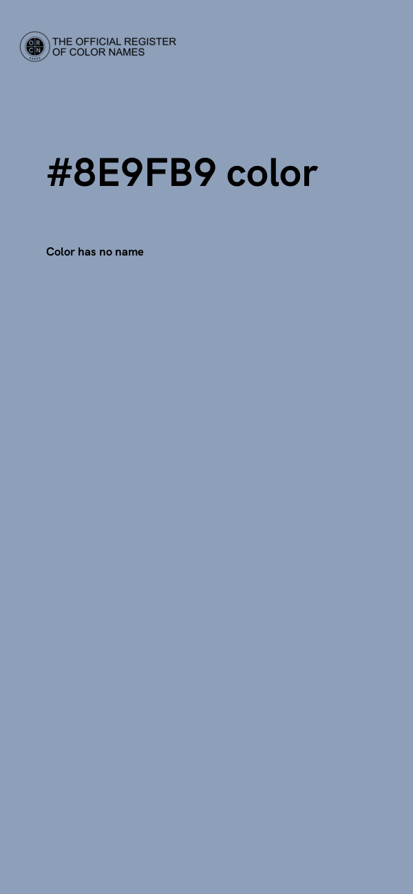 #8E9FB9 color image