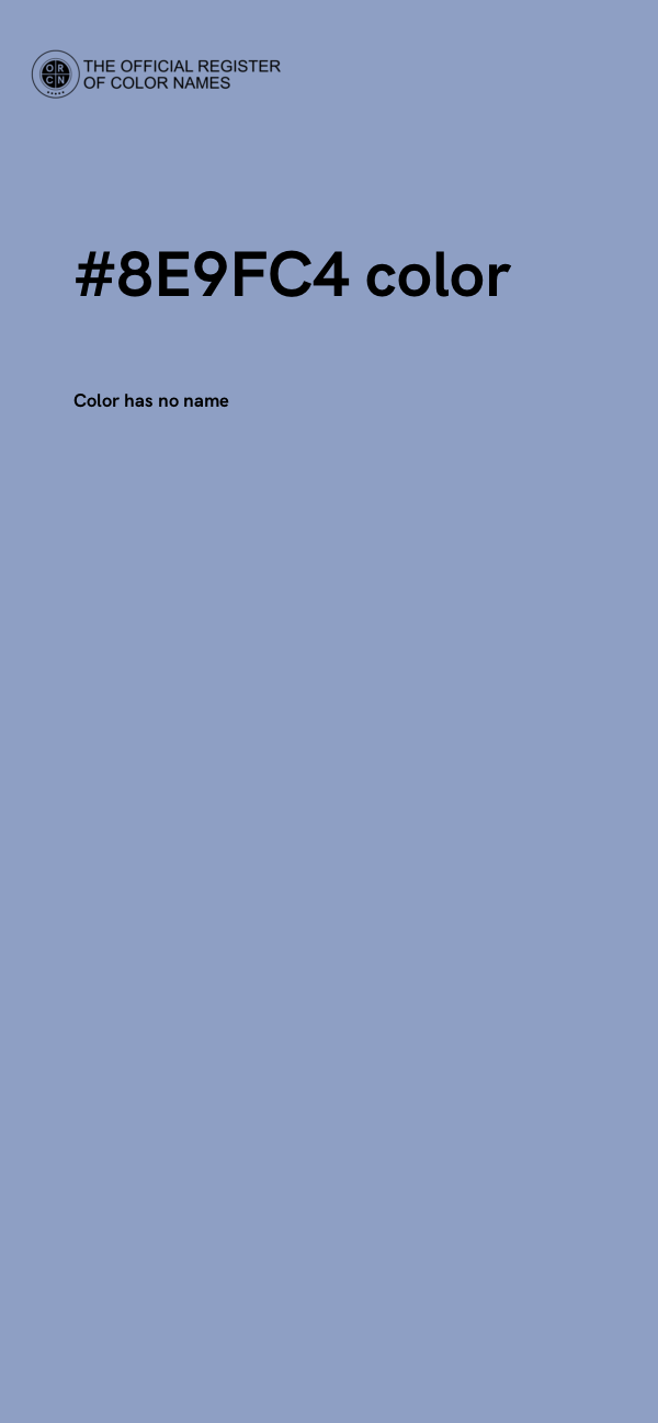 #8E9FC4 color image