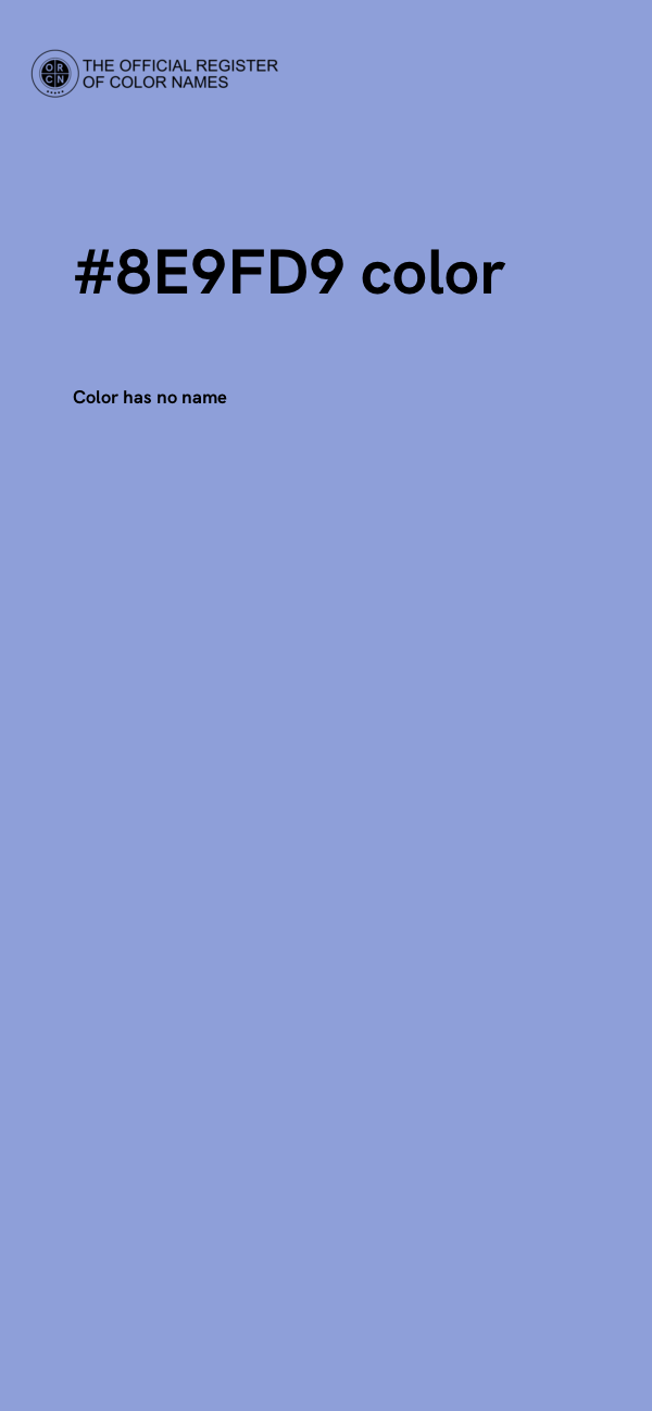 #8E9FD9 color image