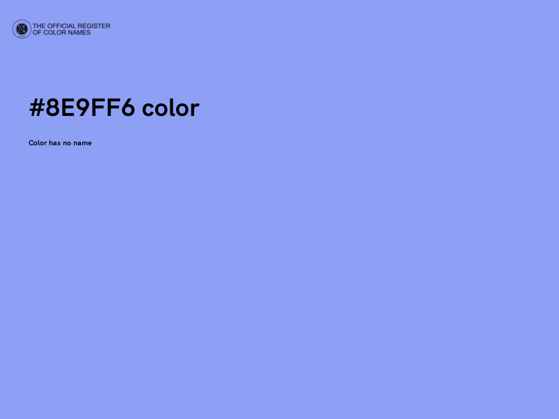 #8E9FF6 color image