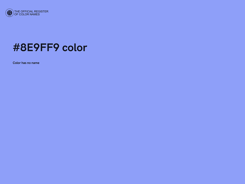 #8E9FF9 color image