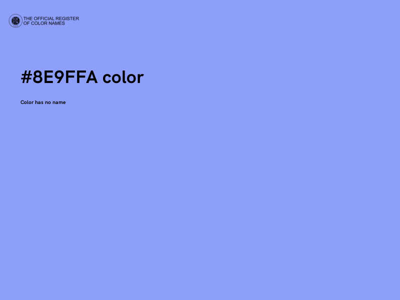 #8E9FFA color image