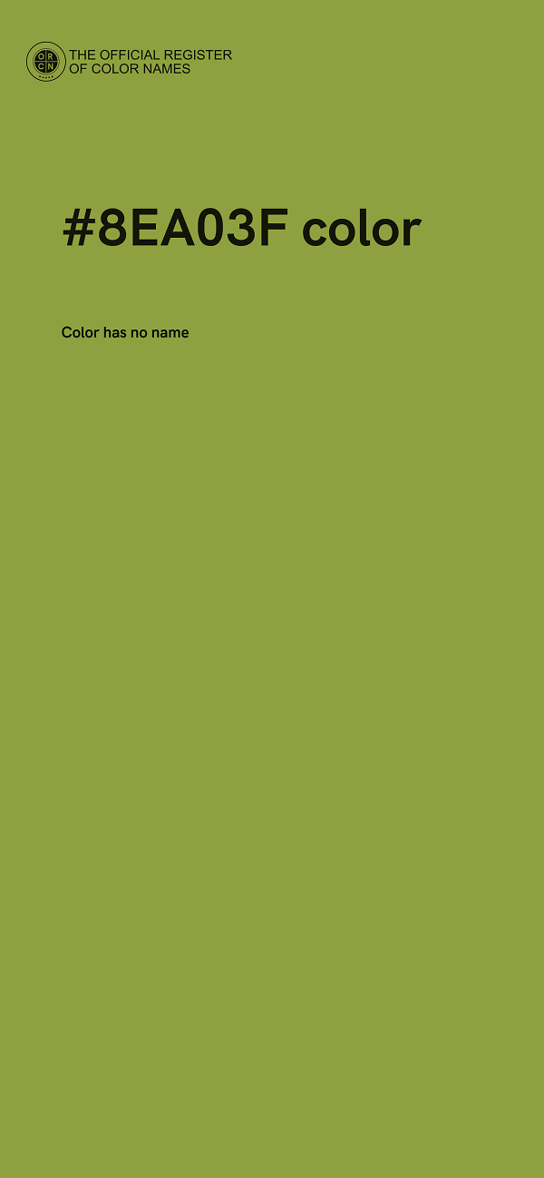 #8EA03F color image
