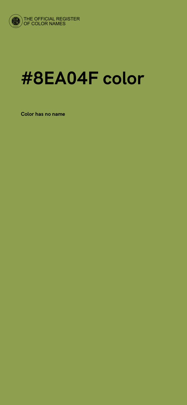 #8EA04F color image