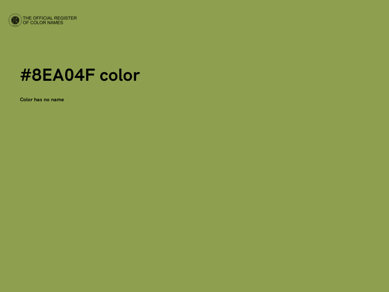 #8EA04F color image