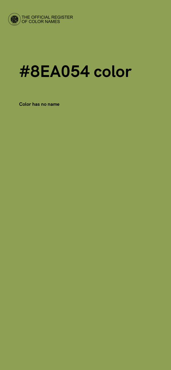 #8EA054 color image