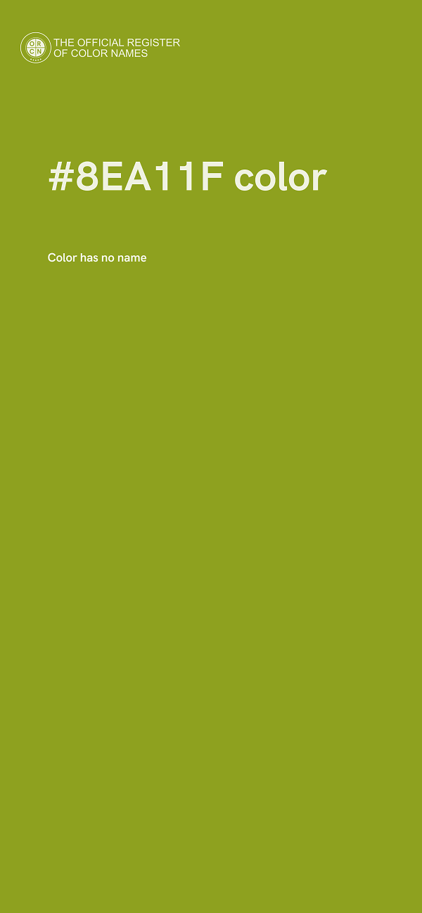 #8EA11F color image