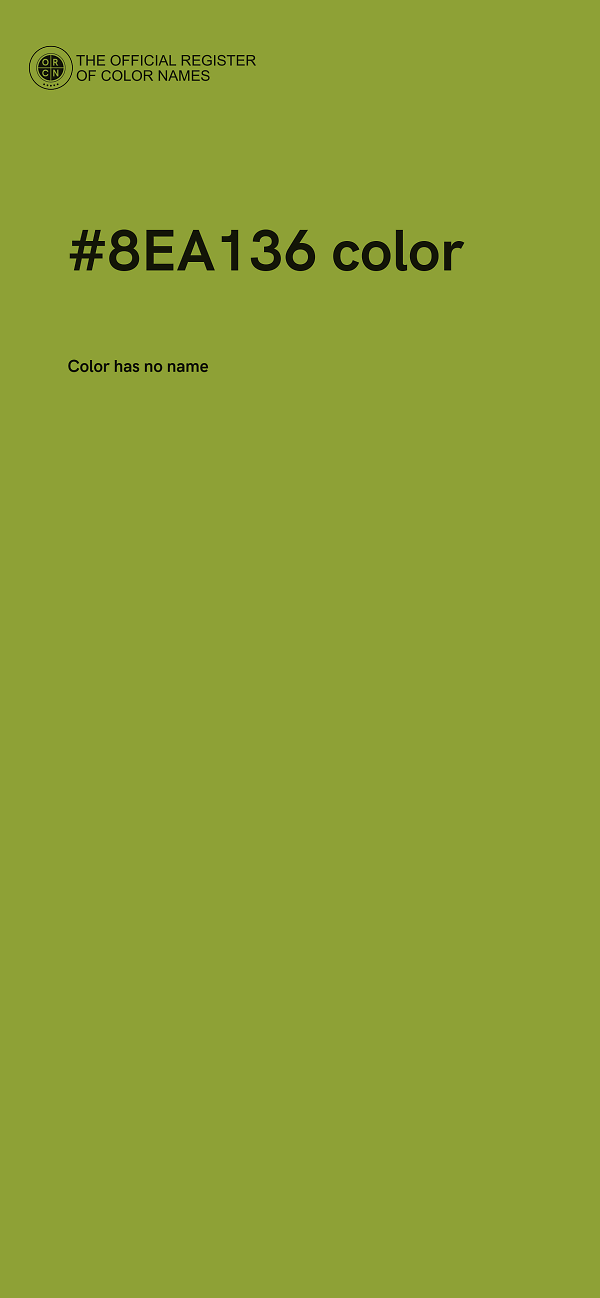 #8EA136 color image