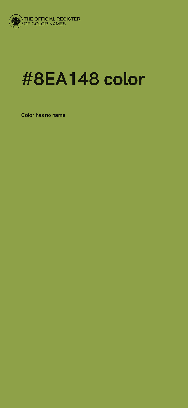 #8EA148 color image